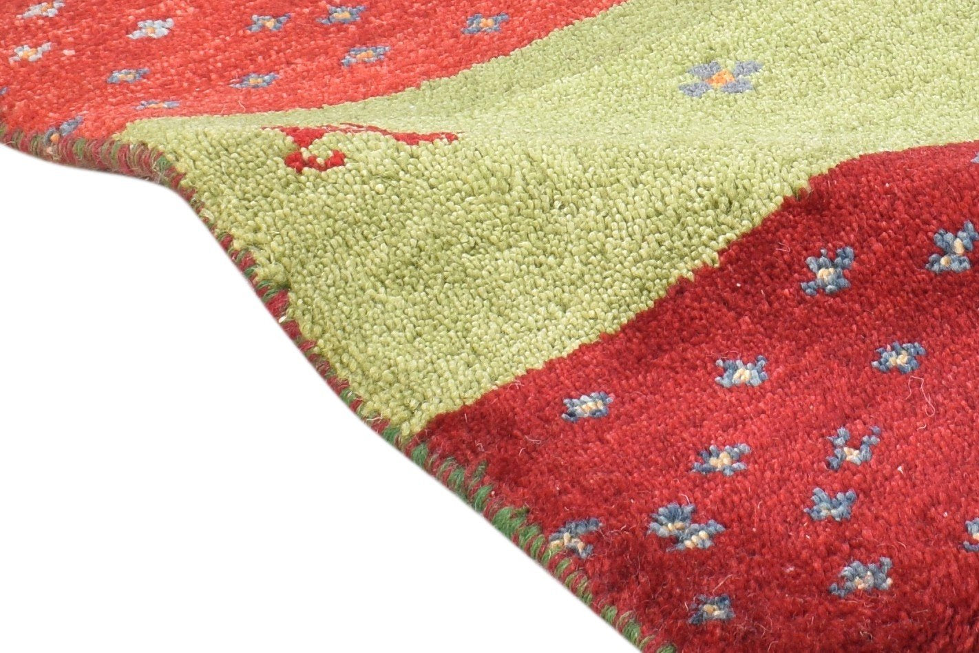 Red Wool Rug 1' X 2' Southwestern Hand Knotted American Tribal Small Carpet   7865090441365