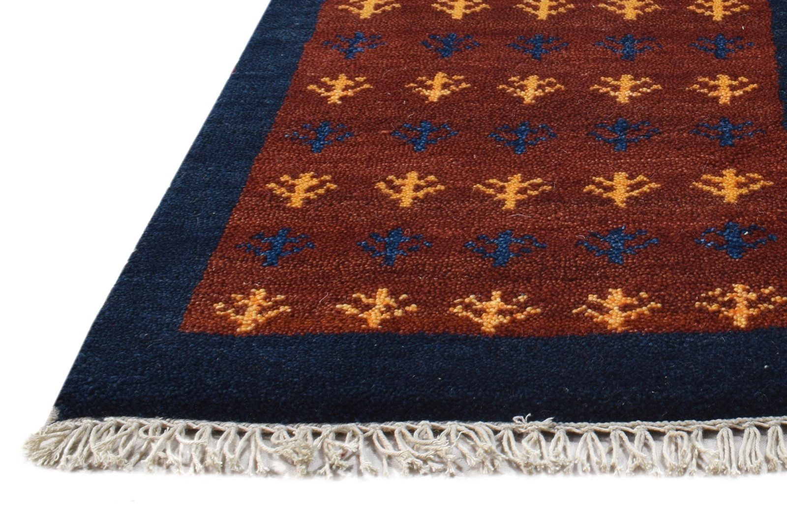 Red Wool Rug 1' X 2' Southwestern Hand Knotted American Tribal Small Carpet   7865084313749