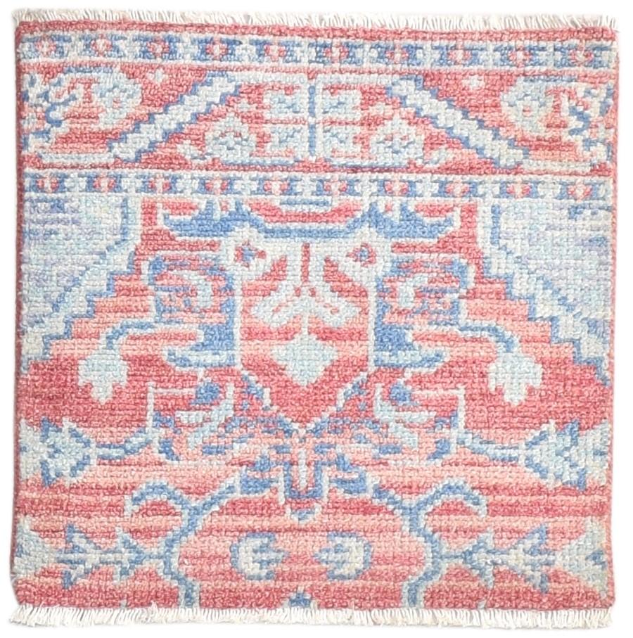 Red Wool Rug 2' X 2' Persian Hand Knotted Kazak Oriental Small Carpet   7864928632981