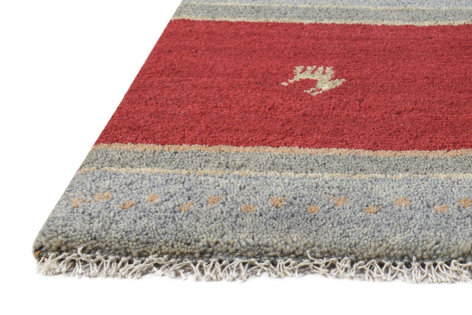 Billye Red Wool Rug 2' X 2' Southwestern Hand Knotted American Tribal   7865089425557