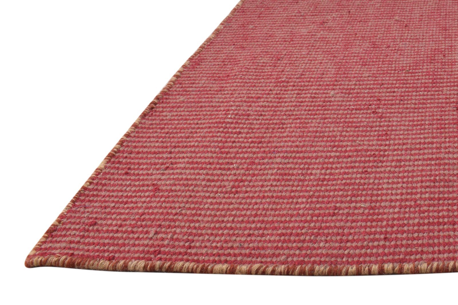 Red Wool Rug 2' X 3' Modern Dhurrie Bohemian Striped Small Carpet   7865012813973