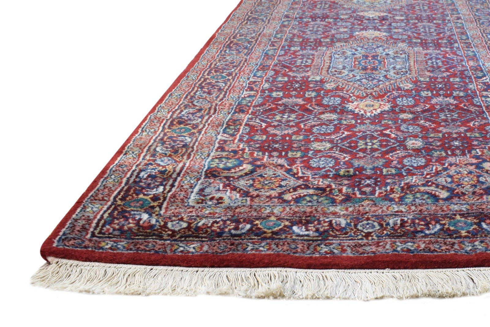Red Wool Rug 3' X 10' Persian Hand Knotted Tabriz Medallion Small Runner   7864680841365