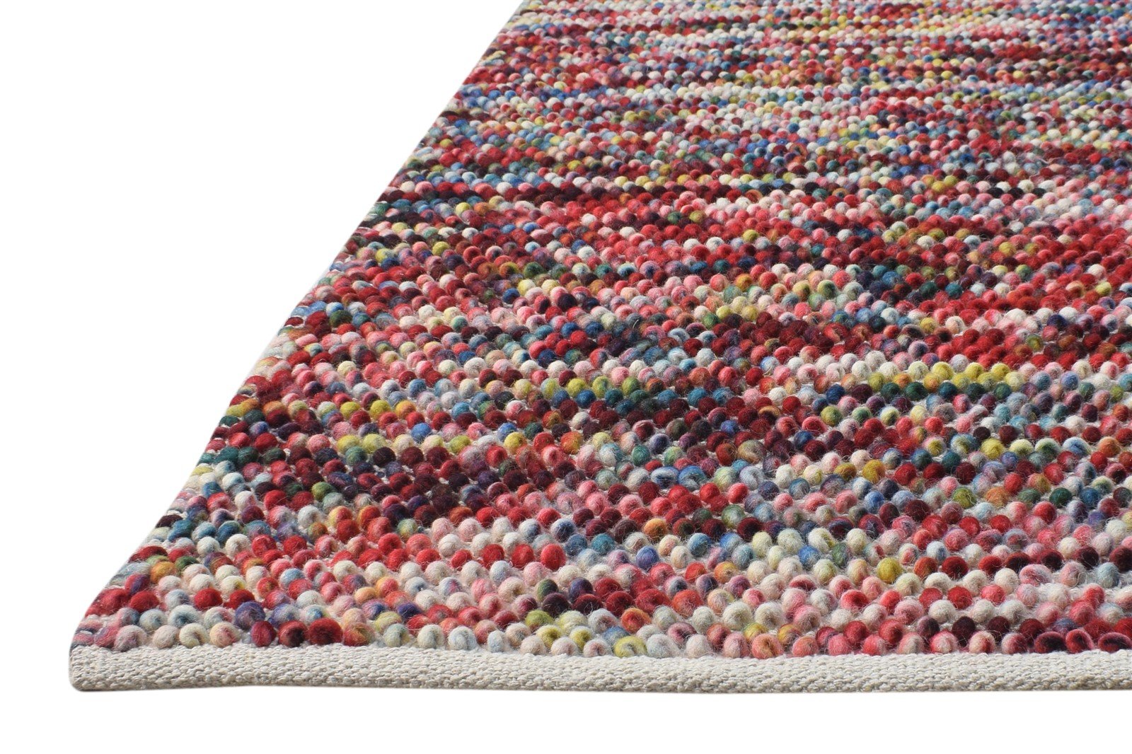 Red Wool Rug 4' X 6' Modern Dhurrie Bohemian Polka Dots Room Size Carpet   7865129042069
