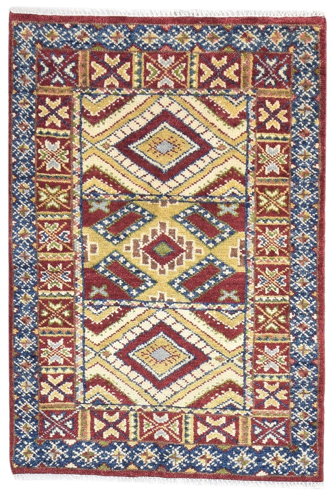 Red Wool Rug 4' X 6' Persian Hand Knotted Kazak Oriental Room Size Carpet   7864326553749