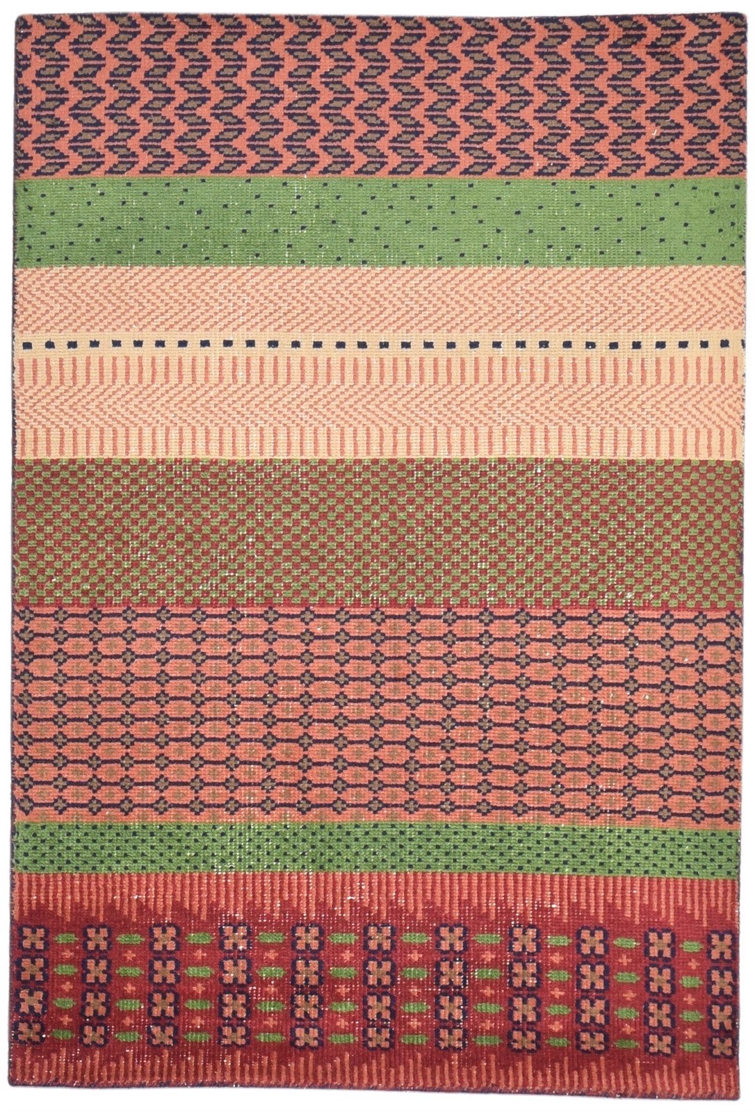 Red Wool Rug 4' X 6' Persian Hand Knotted Southwestern Tribal Room Size Carpet   7864872468629