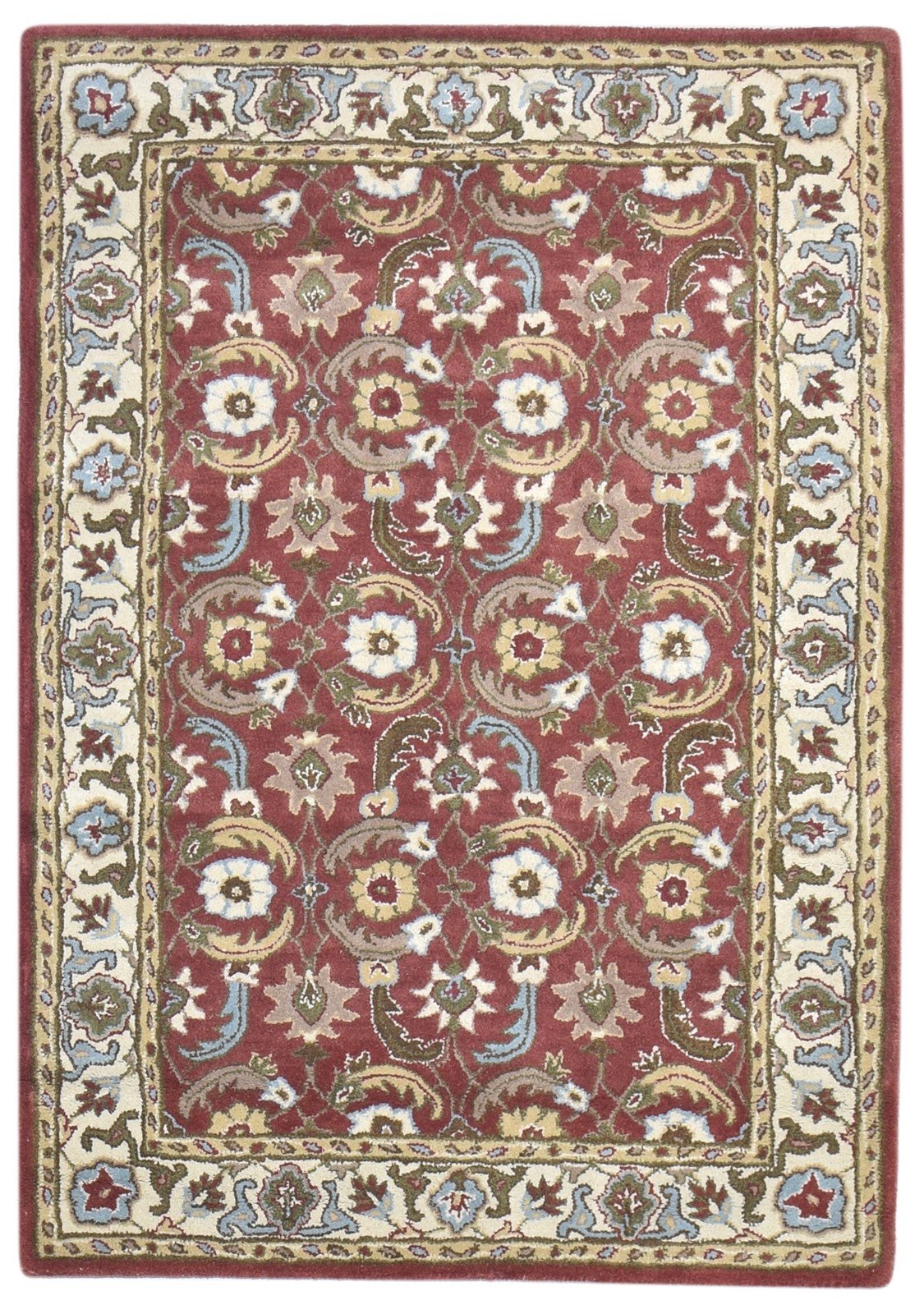Red Wool Rug 4' X 6' Persian Hand Tufted Kashan Oriental Room Size Carpet   7864339234965