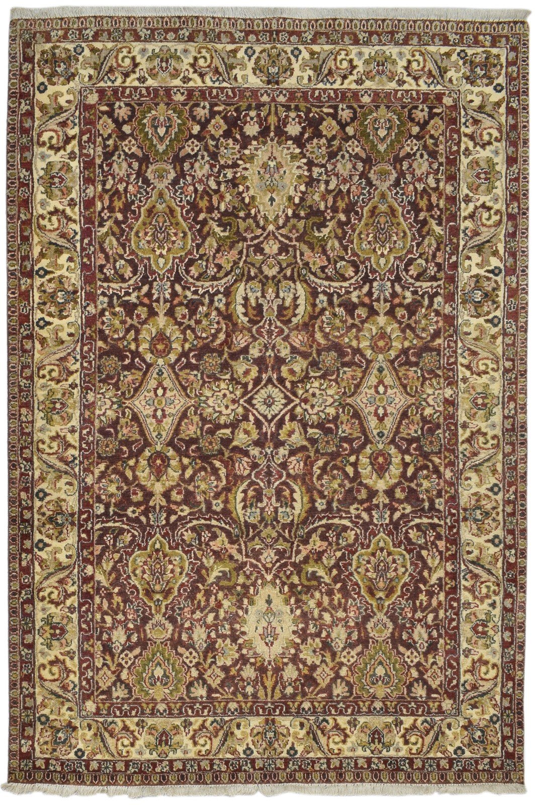 Red Wool Rug 5' X 7' Persian Hand Knotted Kashan Oriental Room Size Carpet   7860692254869