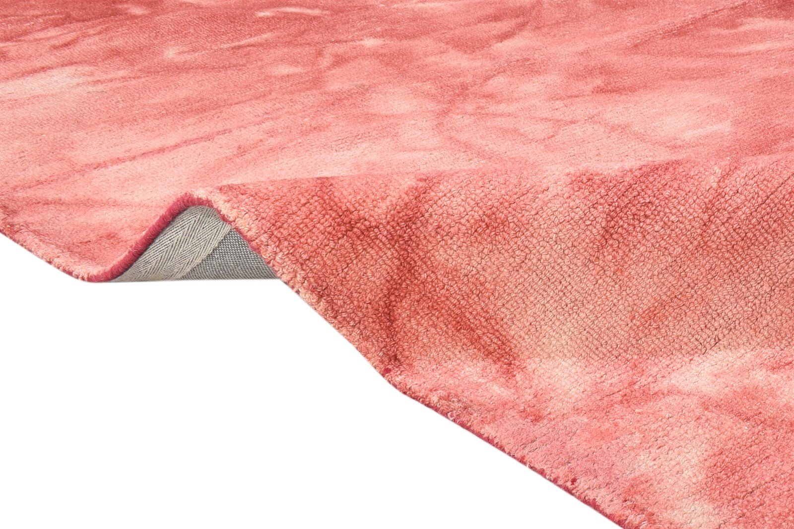 Red Wool Rug 5' X 8' Modern Hand Tufted Shibori Tie Dye Room Size Carpet   7865170657429