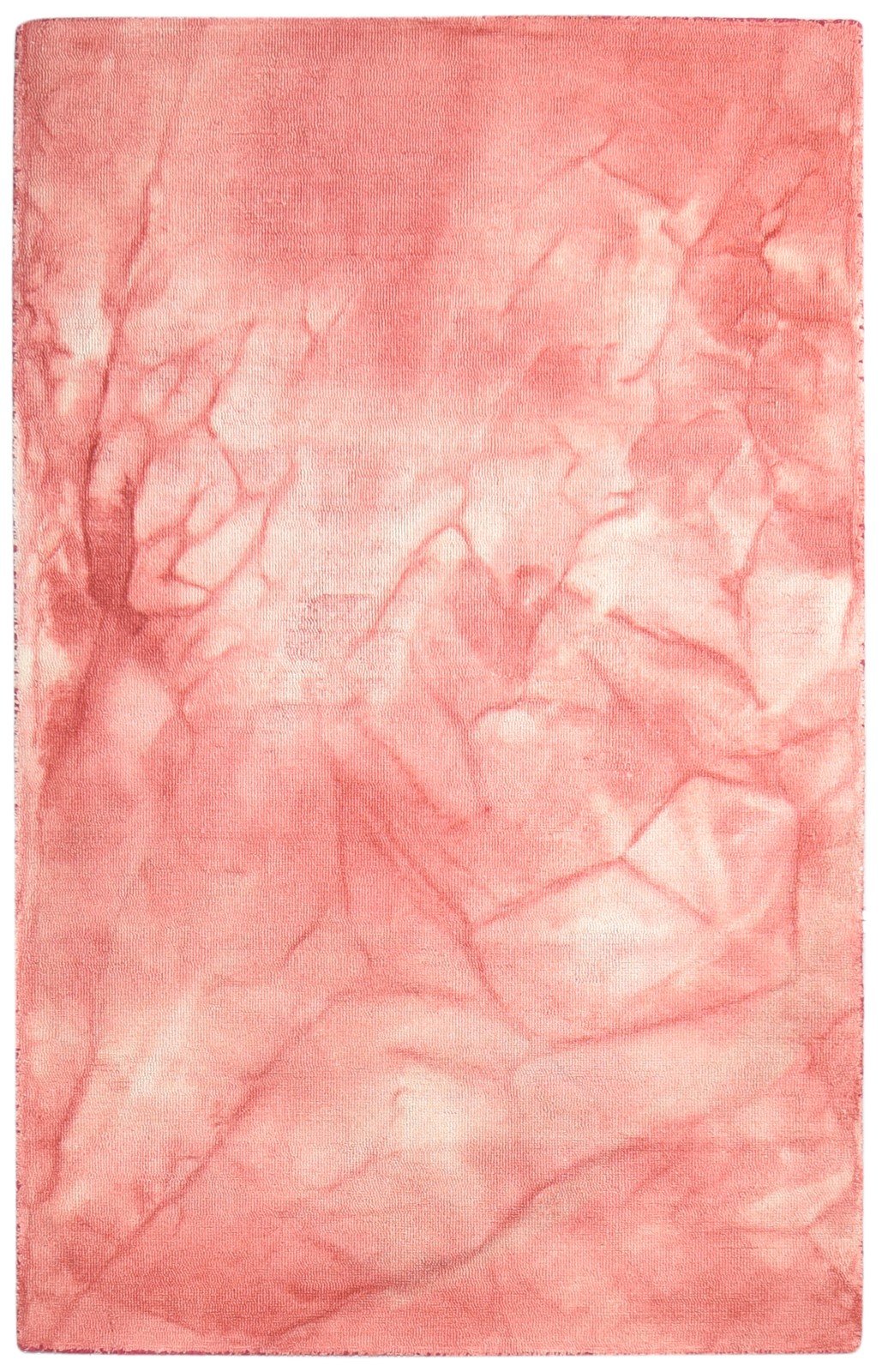 Red Wool Rug 5' X 8' Modern Hand Tufted Shibori Tie Dye Room Size Carpet   7865172951189