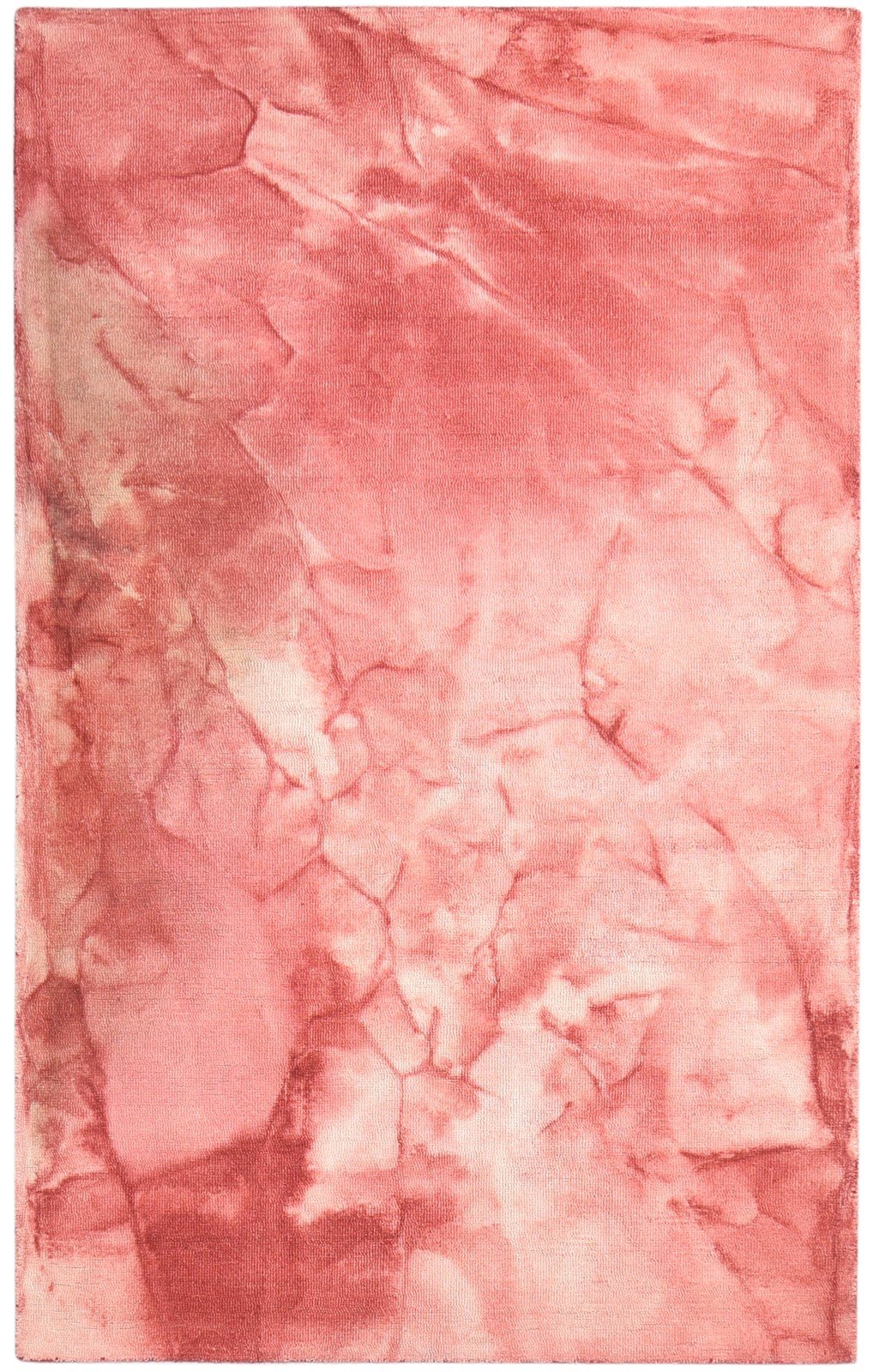 Red Wool Rug 5' X 8' Modern Hand Tufted Shibori Tie Dye Room Size Carpet   7865173770389