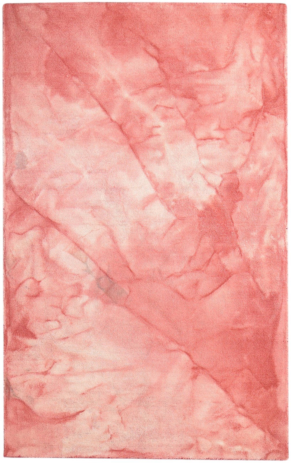 Red Wool Rug 5' X 8' Modern Hand Tufted Shibori Tie Dye Room Size Carpet   7865174196373
