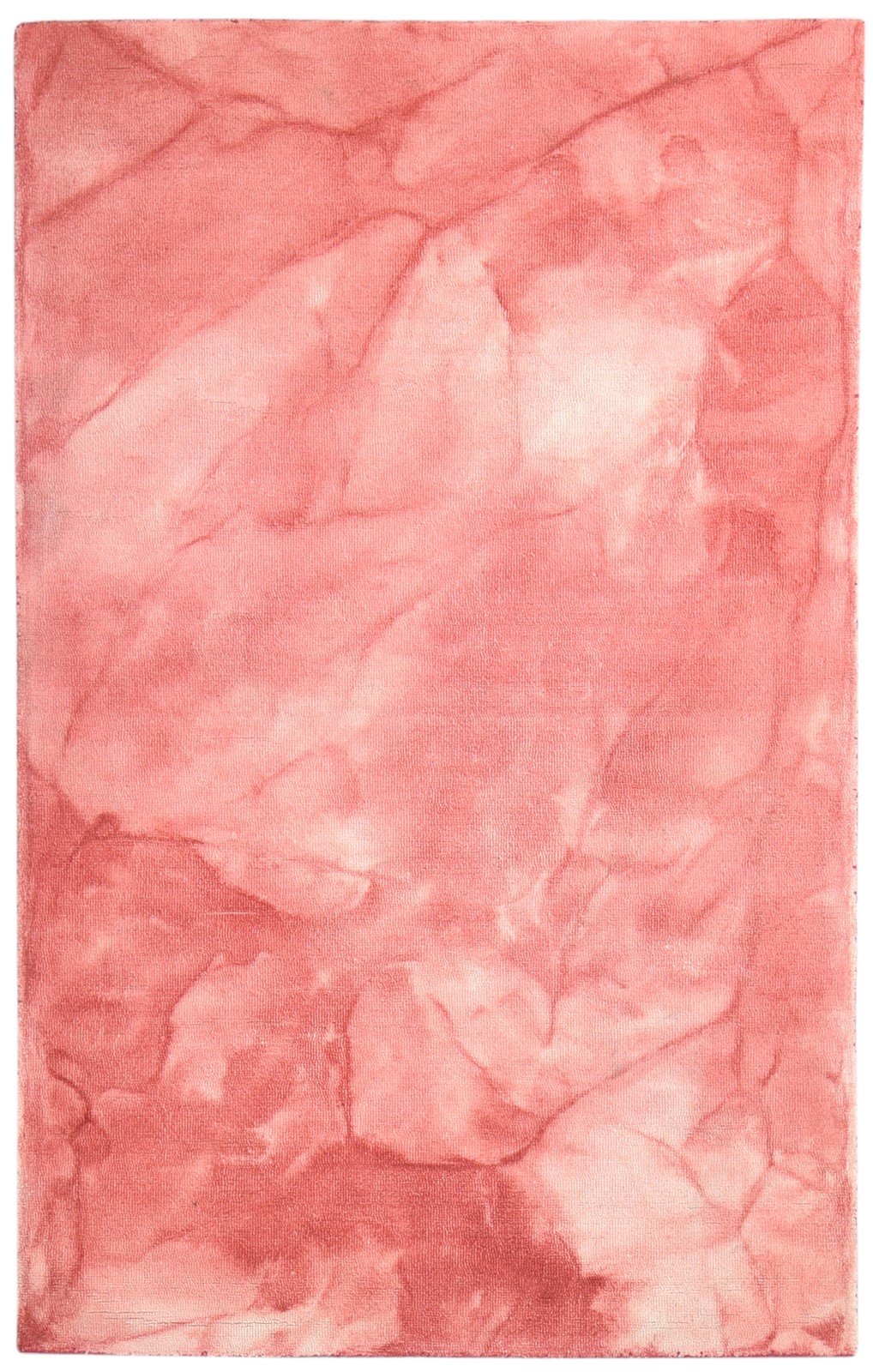 Red Wool Rug 5' X 8' Modern Hand Tufted Shibori Tie Dye Room Size Carpet   7865174720661