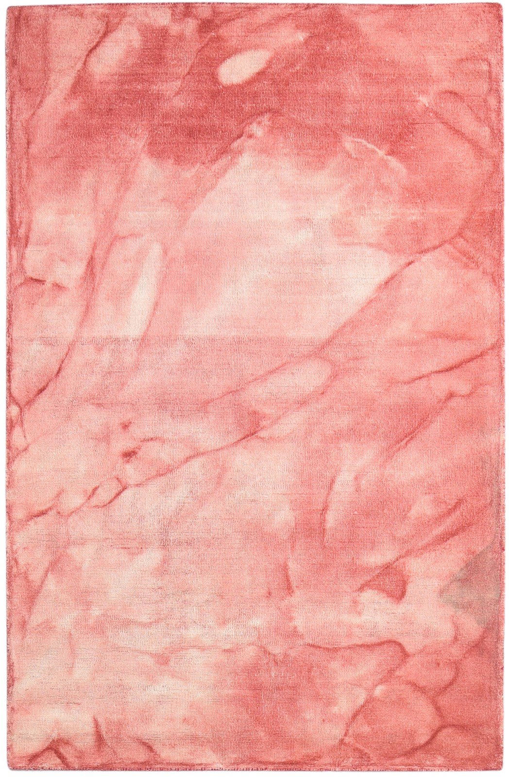 Red Wool Rug 5' X 8' Modern Hand Tufted Shibori Tie Dye Room Size Carpet   7865174982805