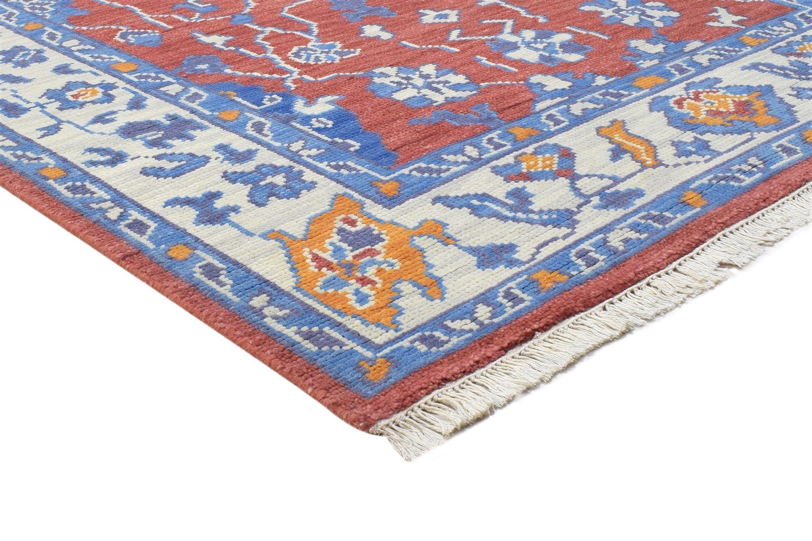 Debora Red Wool Rug 5' X 8' Persian Hand Knotted Oushak Oriental   7864424988821