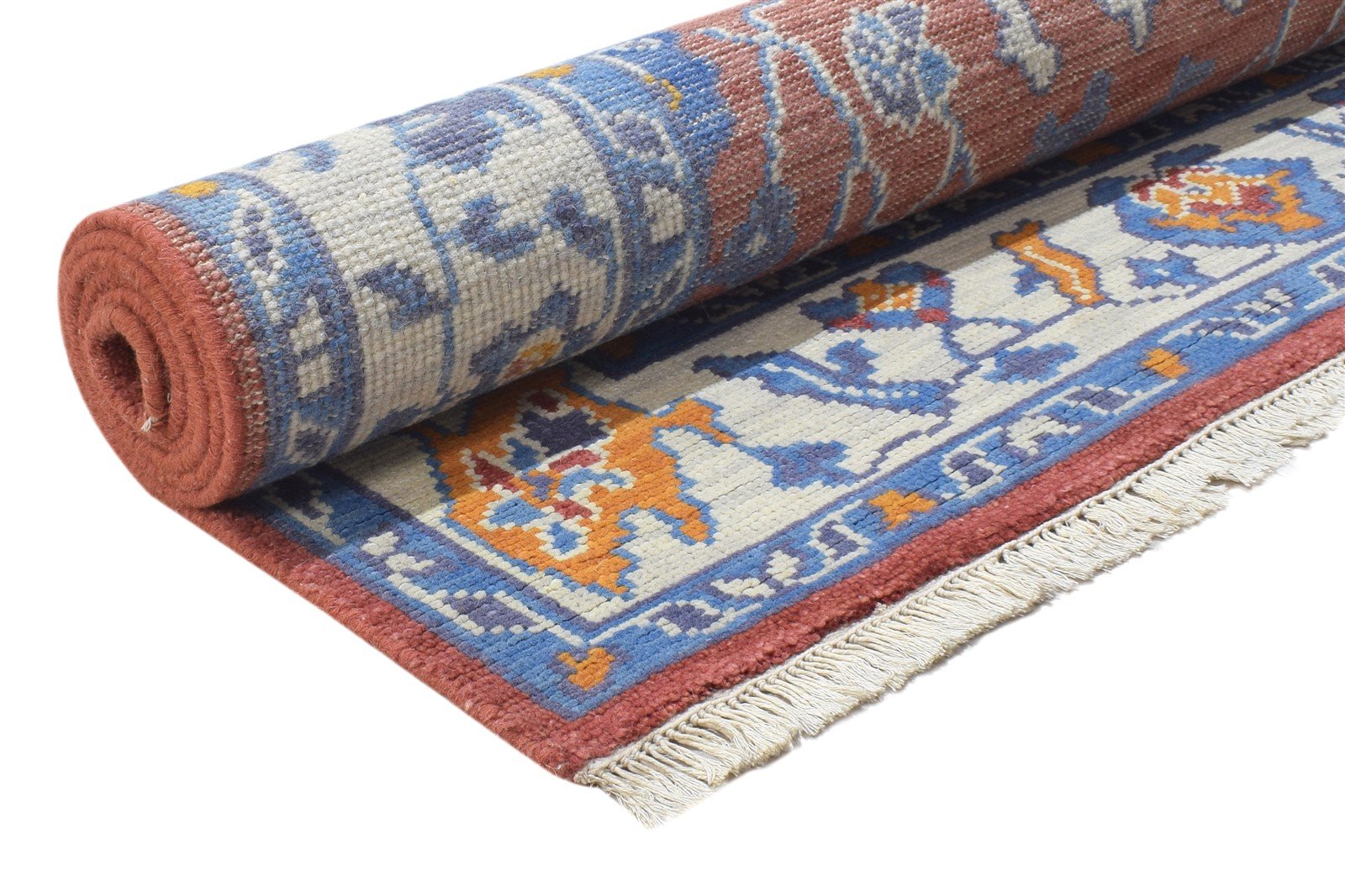 Debora Red Wool Rug 5' X 8' Persian Hand Knotted Oushak Oriental   7864424988821