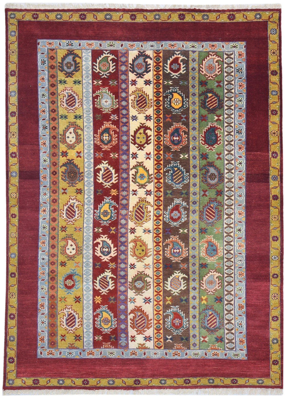 Red Wool Rug 5' X 9' Persian Hand Knotted Turkish Oriental Room Size Carpet   7864322097301