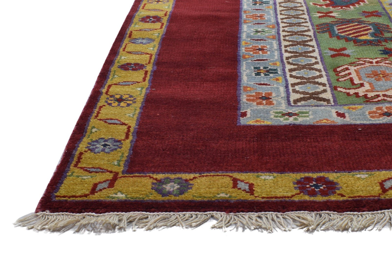 Red Wool Rug 5' X 9' Persian Hand Knotted Turkish Oriental Room Size Carpet   7864322097301