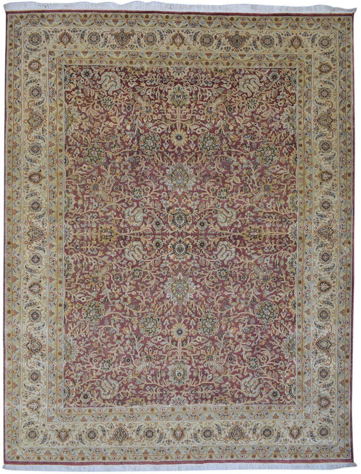Red Wool Rug 8' X 10' Persian Hand Knotted Kashan Oriental Large Carpet   7860694450325