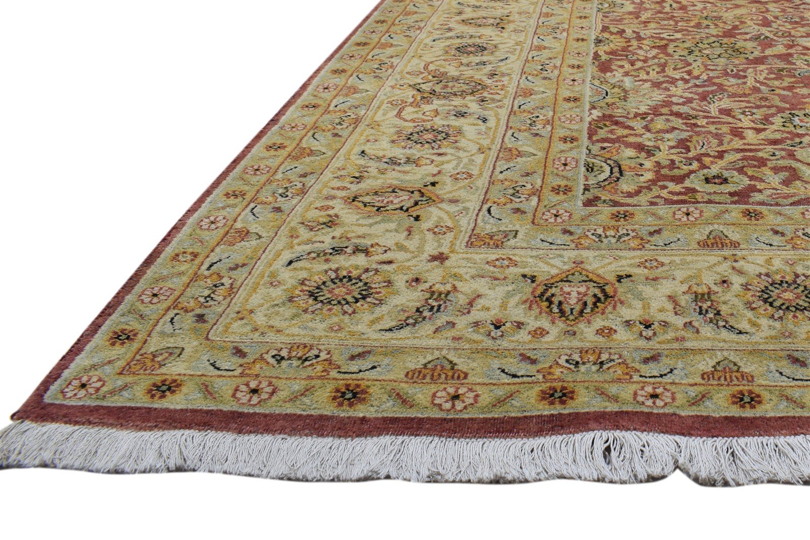 Red Wool Rug 8' X 10' Persian Hand Knotted Kashan Oriental Large Carpet   7860694450325