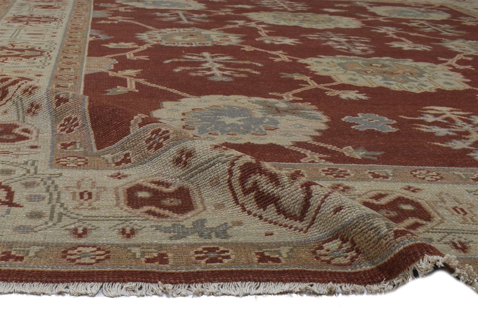 Red Wool Rug 8' X 10' Persian Hand Knotted Oushak Oriental Large Carpet   7864169562261