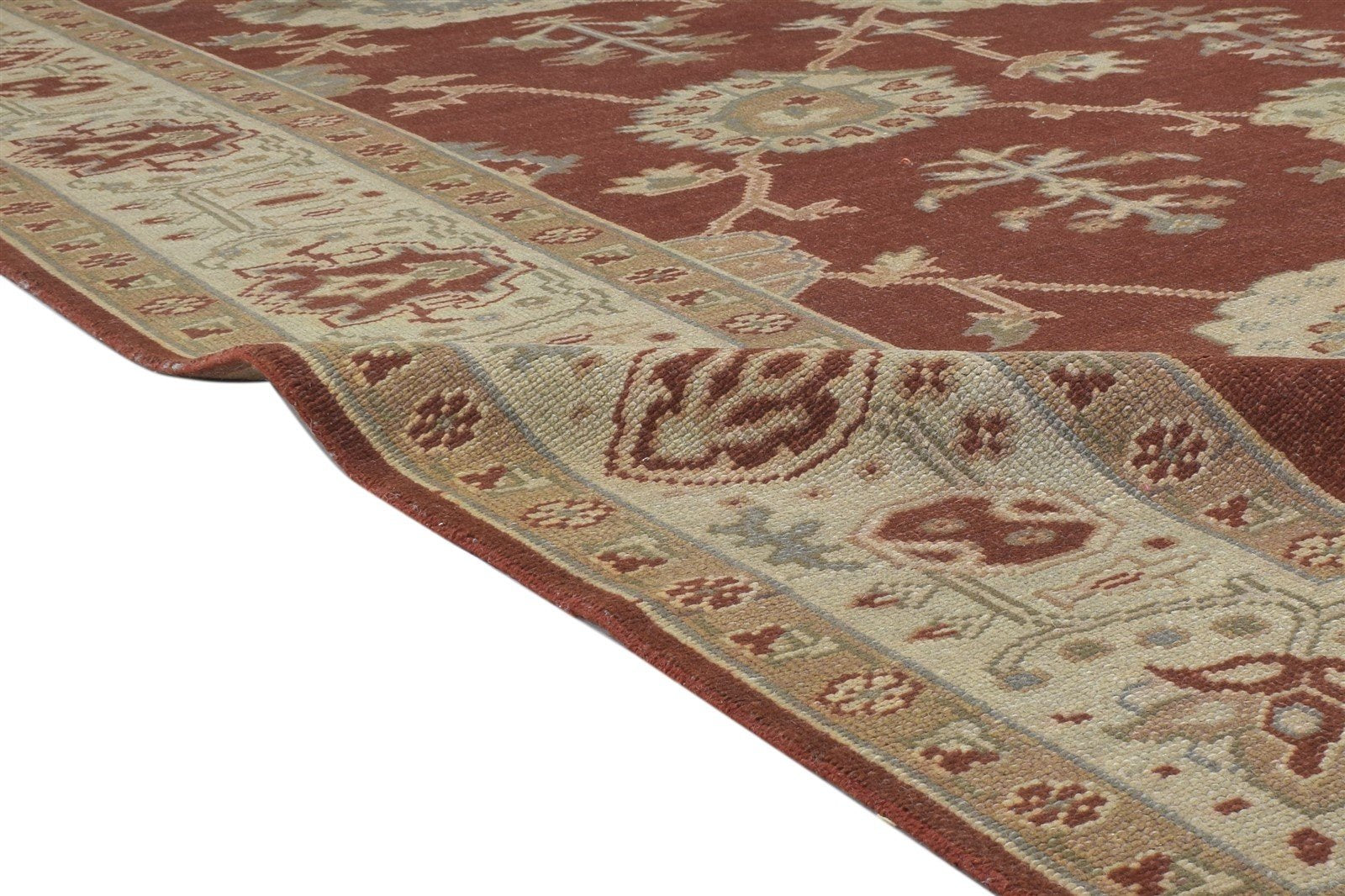 Red Wool Rug 8' X 10' Persian Hand Knotted Oushak Oriental Large Carpet   7864169562261