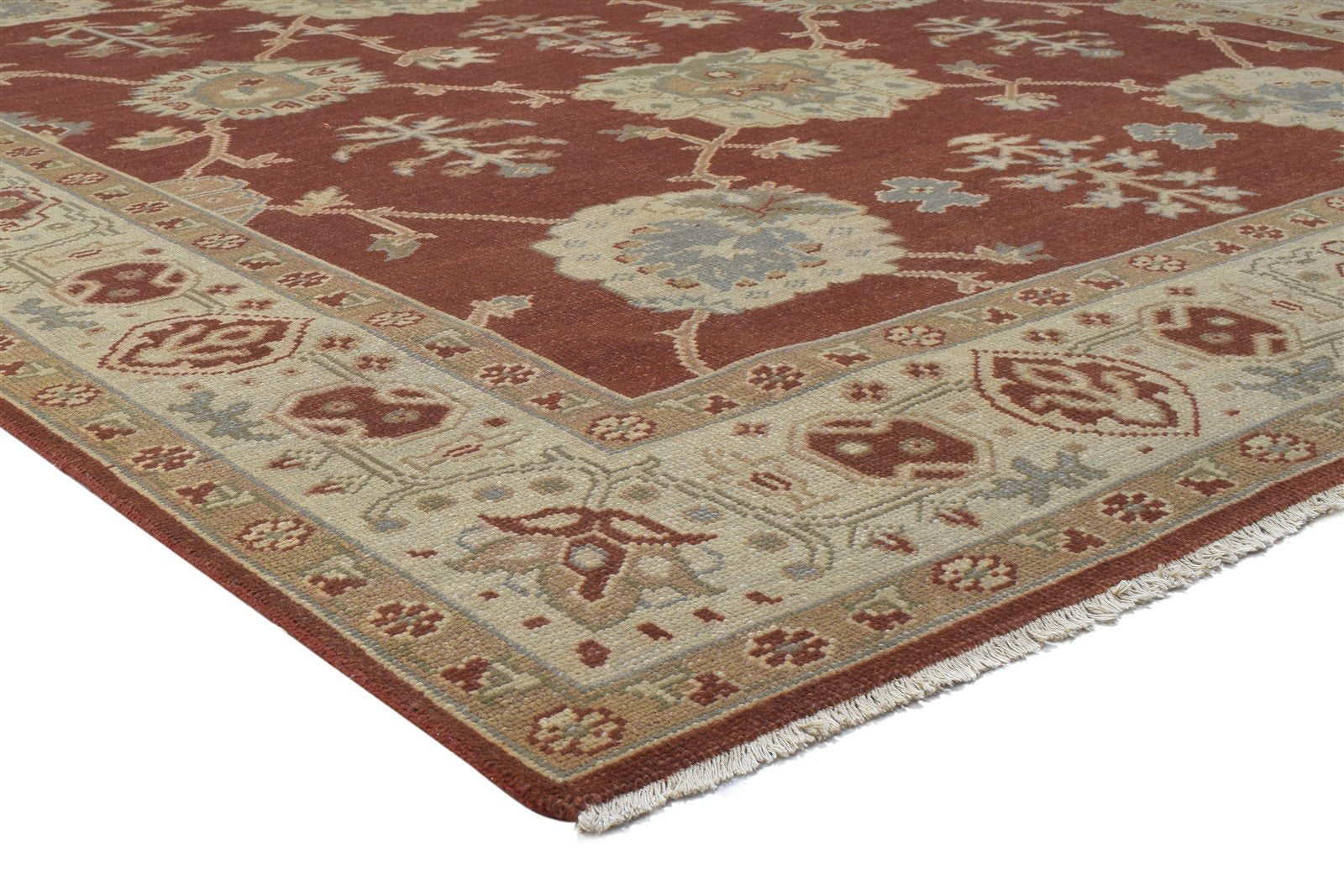 Red Wool Rug 8' X 10' Persian Hand Knotted Oushak Oriental Large Carpet   7864169562261