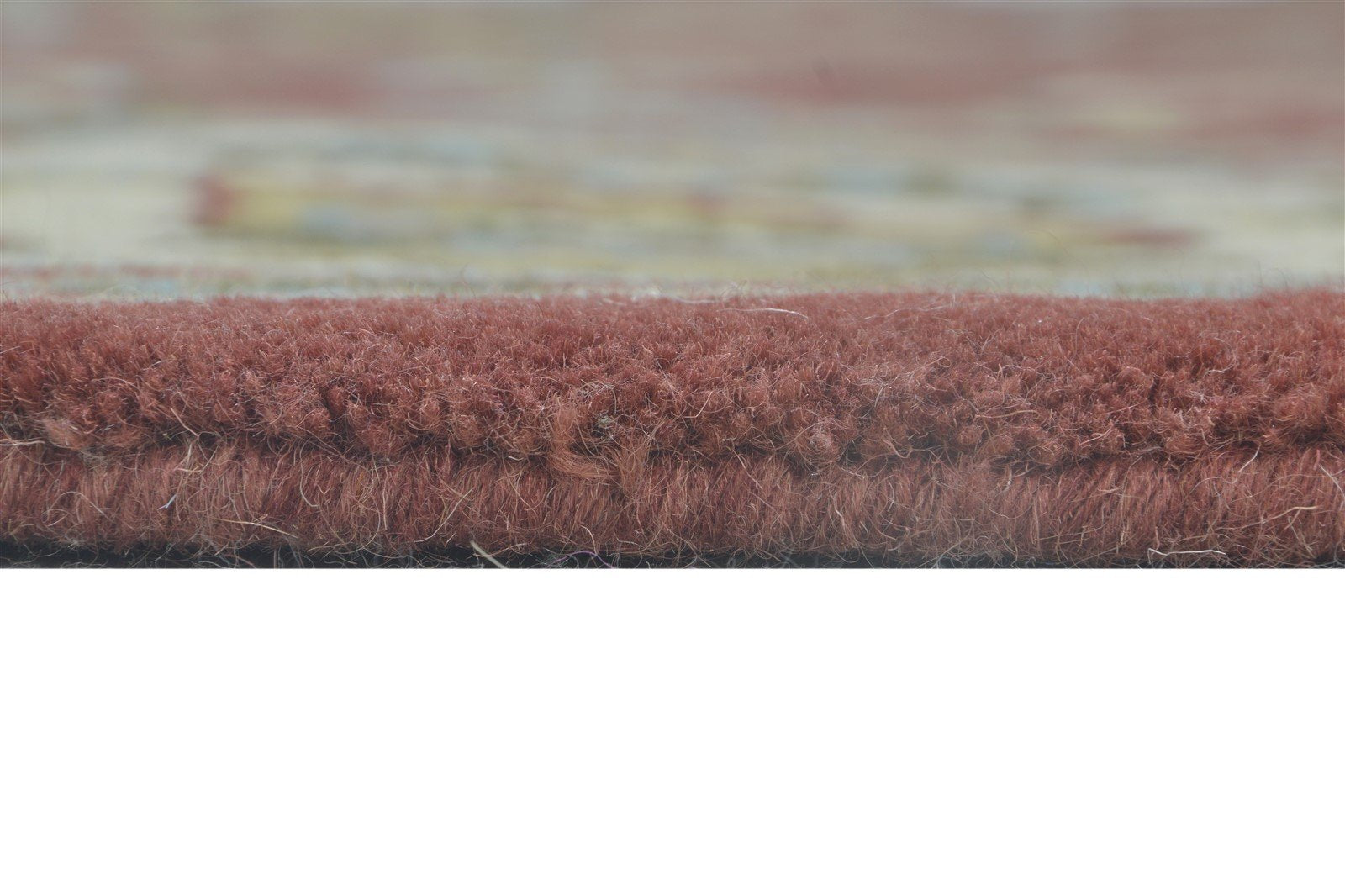 Red Wool Rug 8' X 8' Persian Hand Tufted Kashan Oriental Large Round   7864859033749