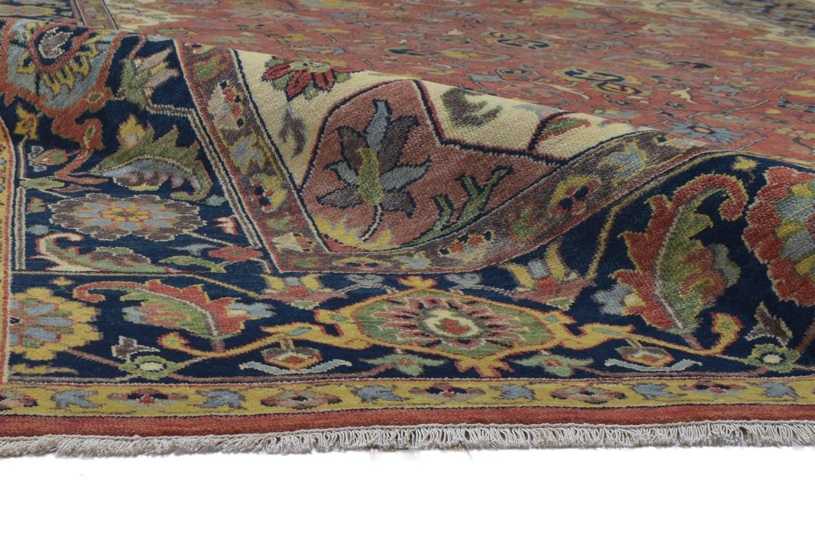 Red Wool Rug 9' X 12' Persian Hand Knotted Serapi Oriental Large Carpet   7864203018389