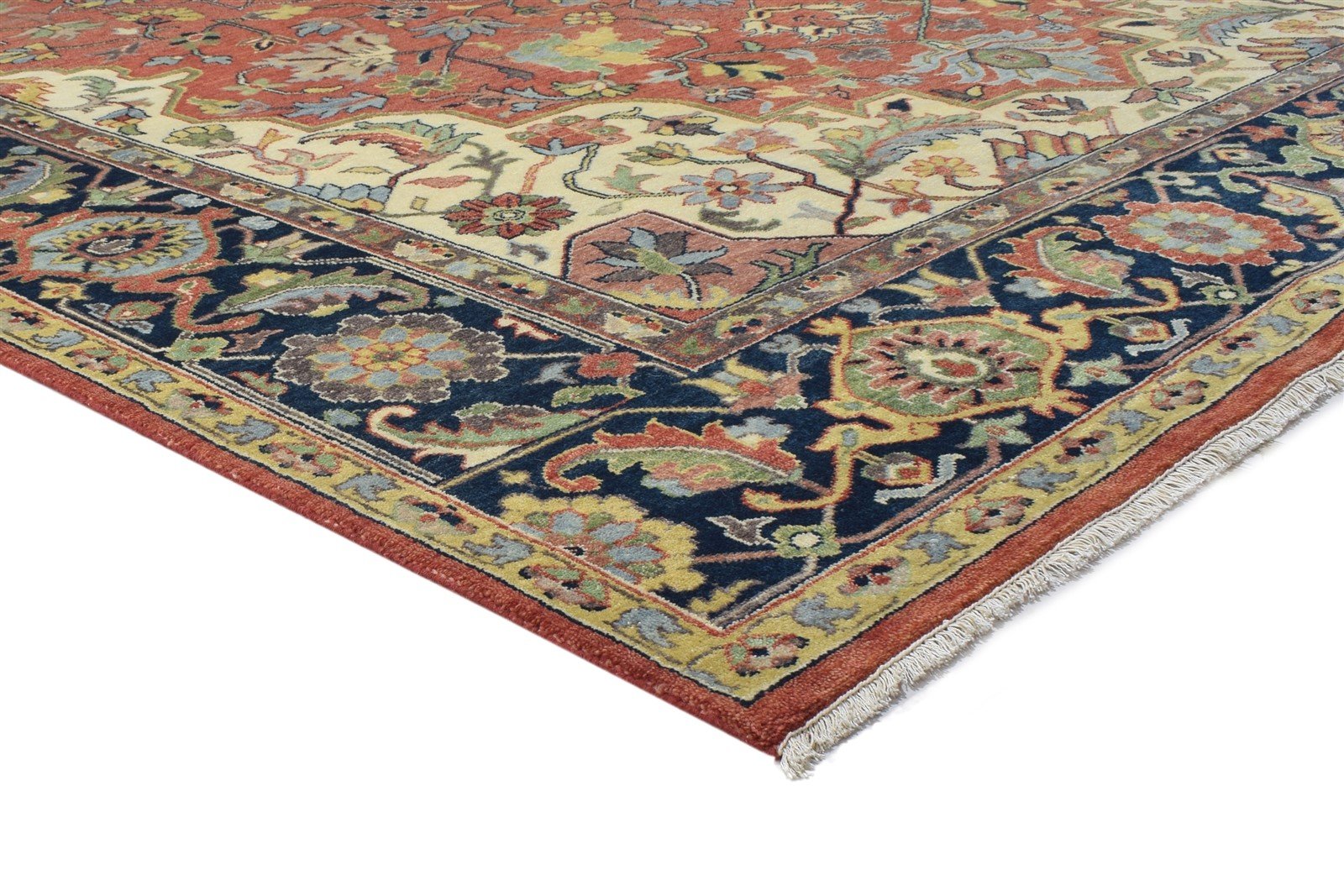 Red Wool Rug 9' X 12' Persian Hand Knotted Serapi Oriental Large Carpet   7864203018389