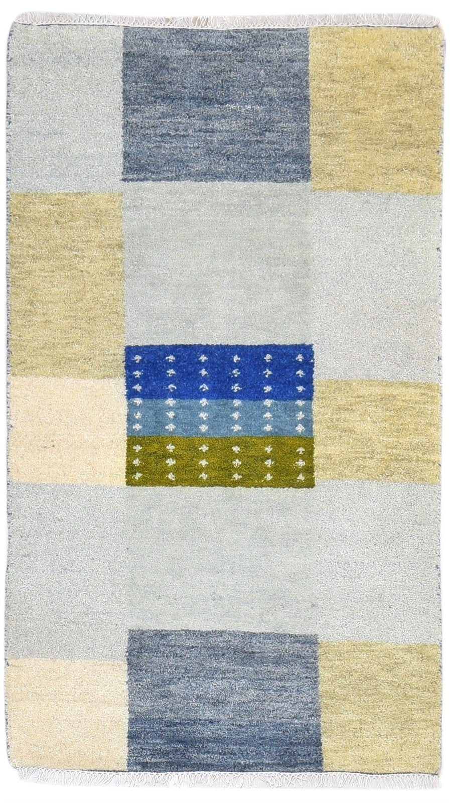 Ree Grey Wool Rug 3' X 5' Persian Hand Knotted Gabbeh Tribal   7864317739157