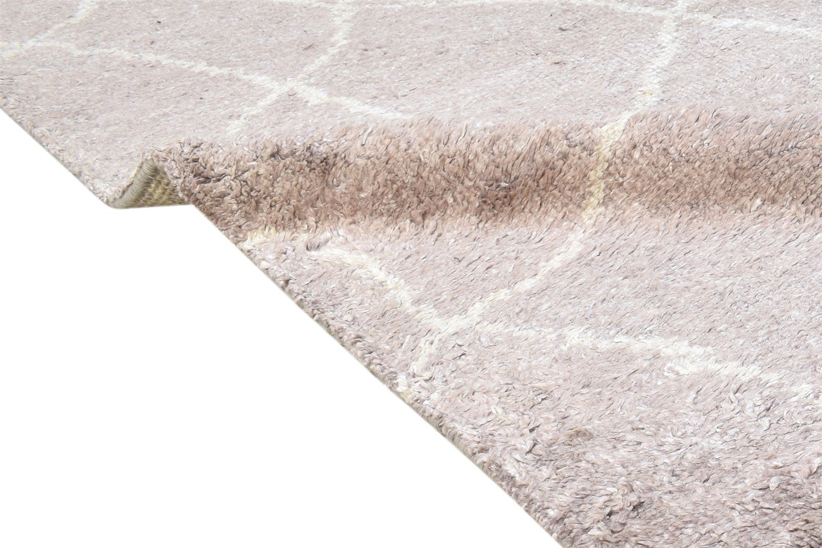 Retha Grey Rayon From Bamboo Rug 8X10 Modern Hand Knotted Moroccan Abstract   7864788975765
