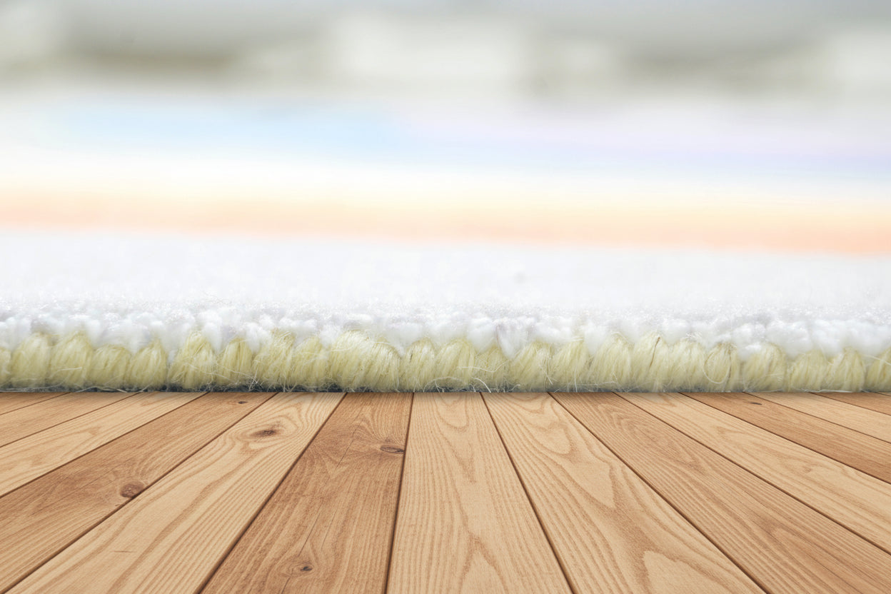 Retro Soft Gray Rainbow Wave Area Rug – Handmade Kids Nursery Rug   9033342419093