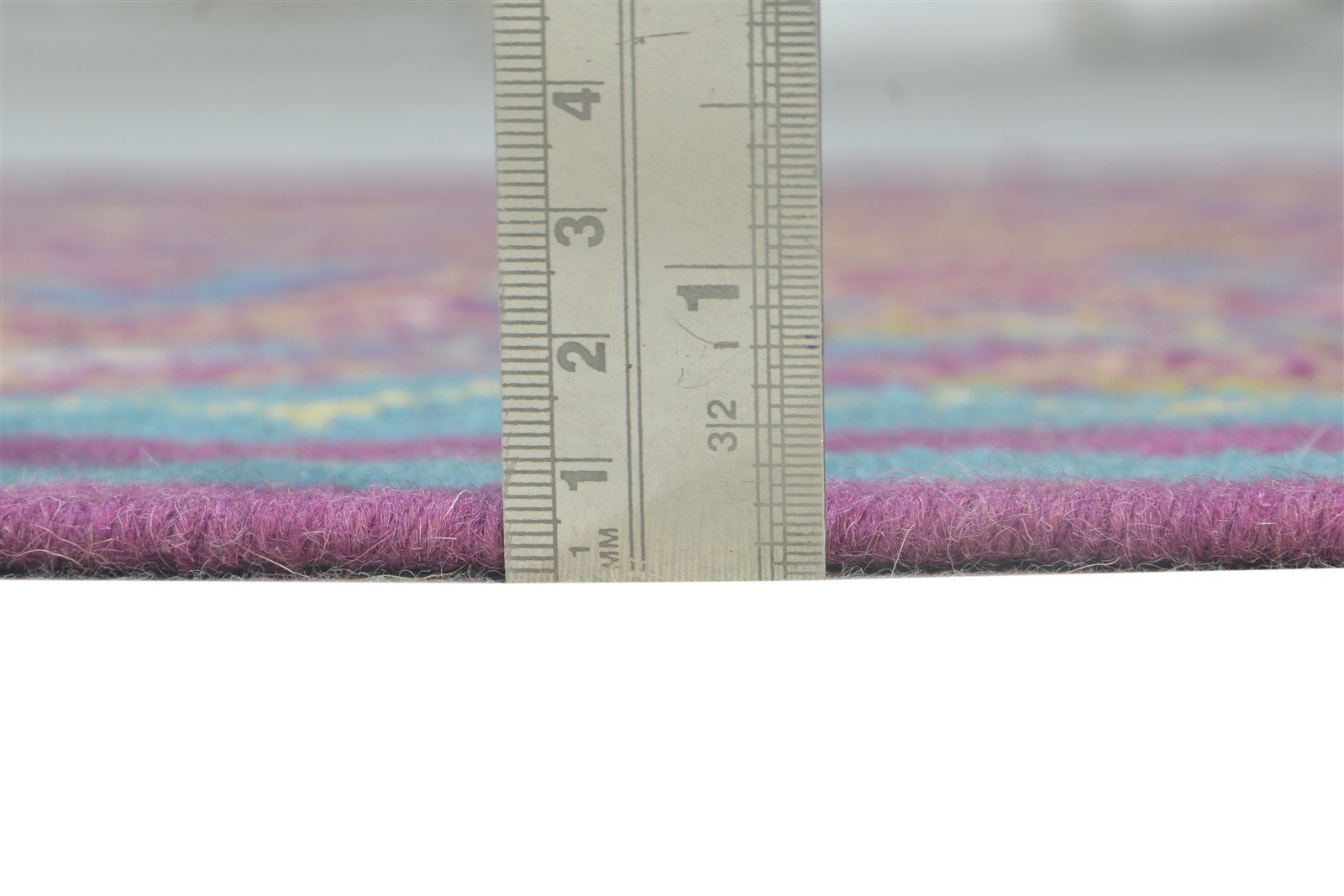 Rhona Purple Wool Rug 3' X 3' Persian Dhurrie Bokhara Oriental   7865080053909