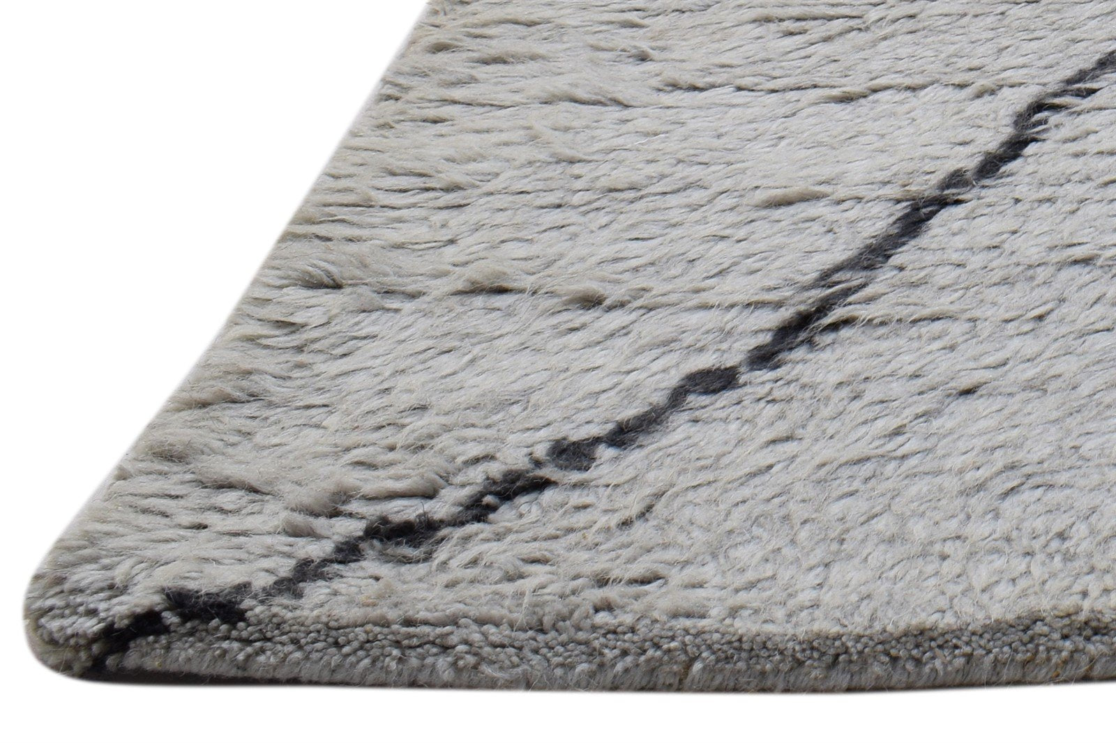 Robby 2' X 3' Rug Wool Ivory Modern Hand Knotted Moroccan Trellis   7860704247957