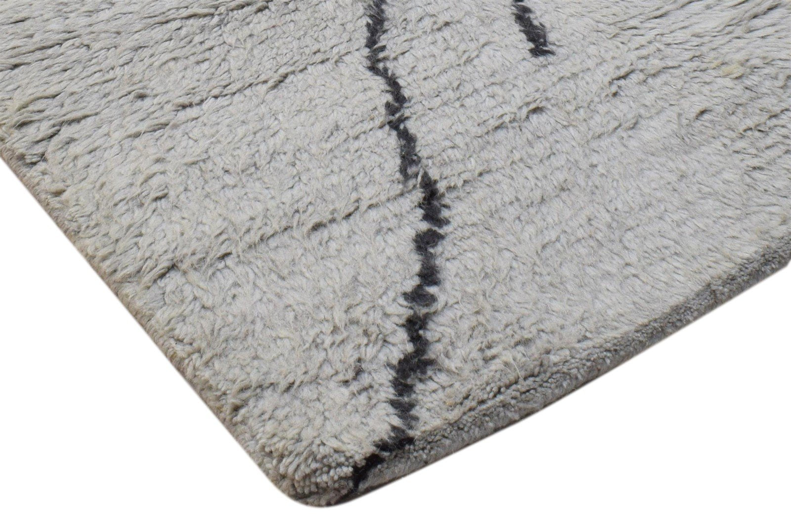 Robby 2' X 3' Rug Wool Ivory Modern Hand Knotted Moroccan Trellis   7860704247957