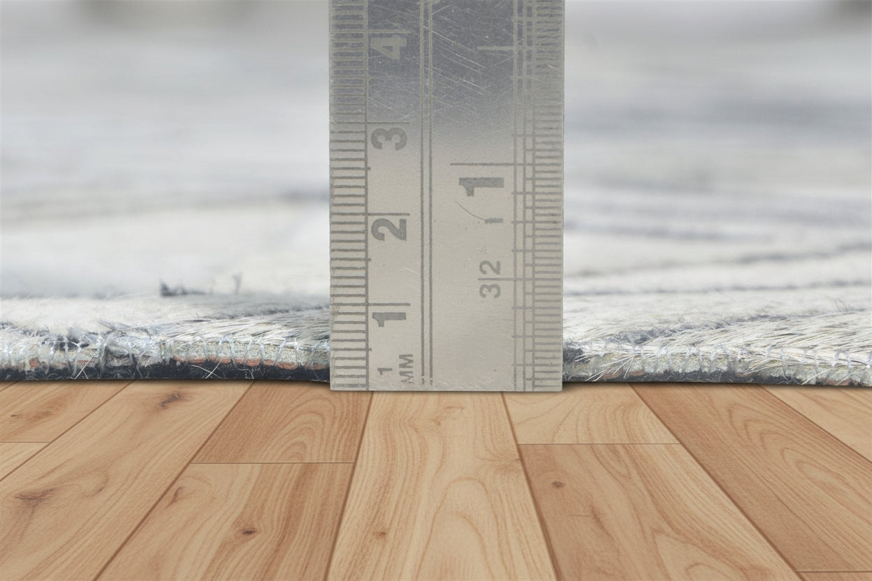 Rona White Handmade Leather Diamond Rug | Modern Patchwork Cowhide Ara Rug