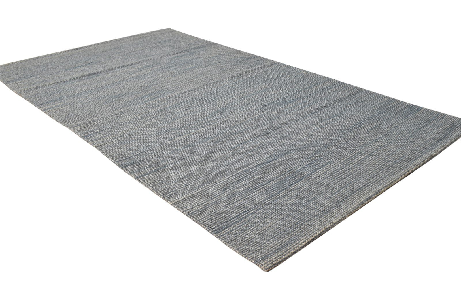 Rosetta Dhurrie Grey Wool Rug 3' X 5' Modern Scandinavian Solid   7865168560277