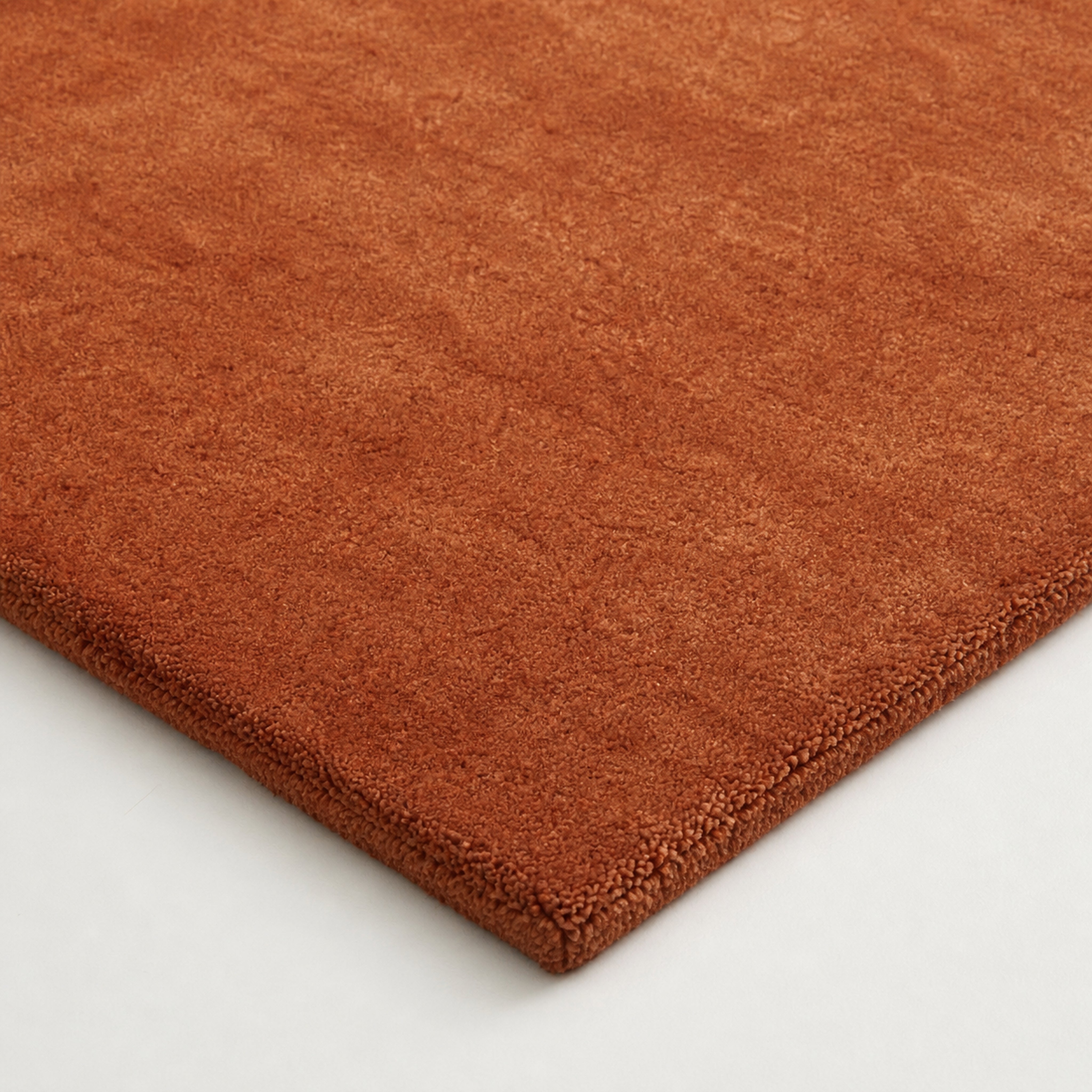 Rug for Living Room, Area Rug for Bedroom, Modern Rug, Solid Color Rust Orange Wool 8x10 Rug, 5x8 Rug,6x9 Rug,9x12 Rug, Baxter Rug   8488889843861