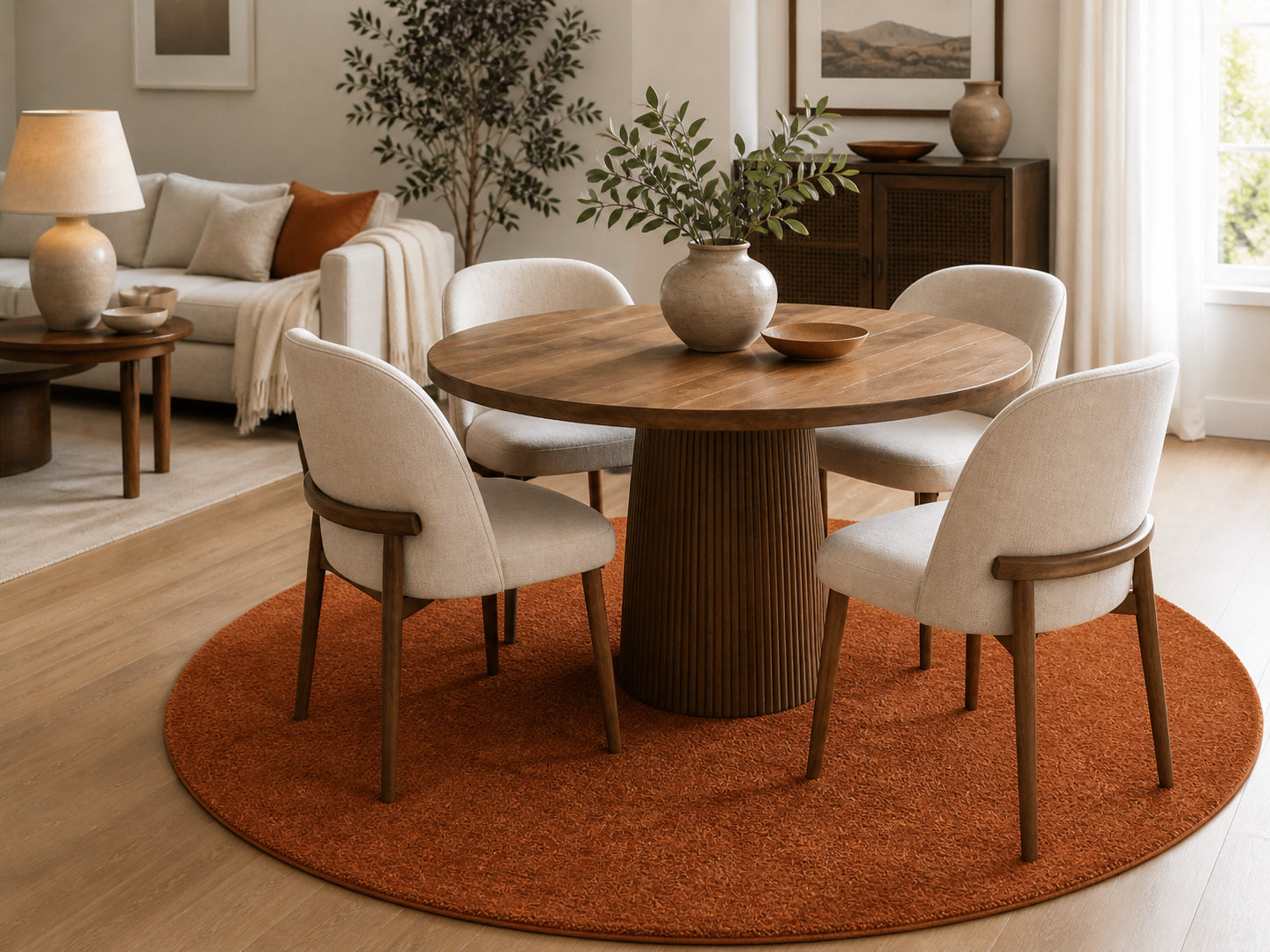 Rug for Living Room, Area Rug for Bedroom, Modern Rug, Solid Color Rust Orange Wool 8x10 Rug, 5x8 Rug,6x9 Rug,9x12 Rug, Baxter Rug   8488889843861