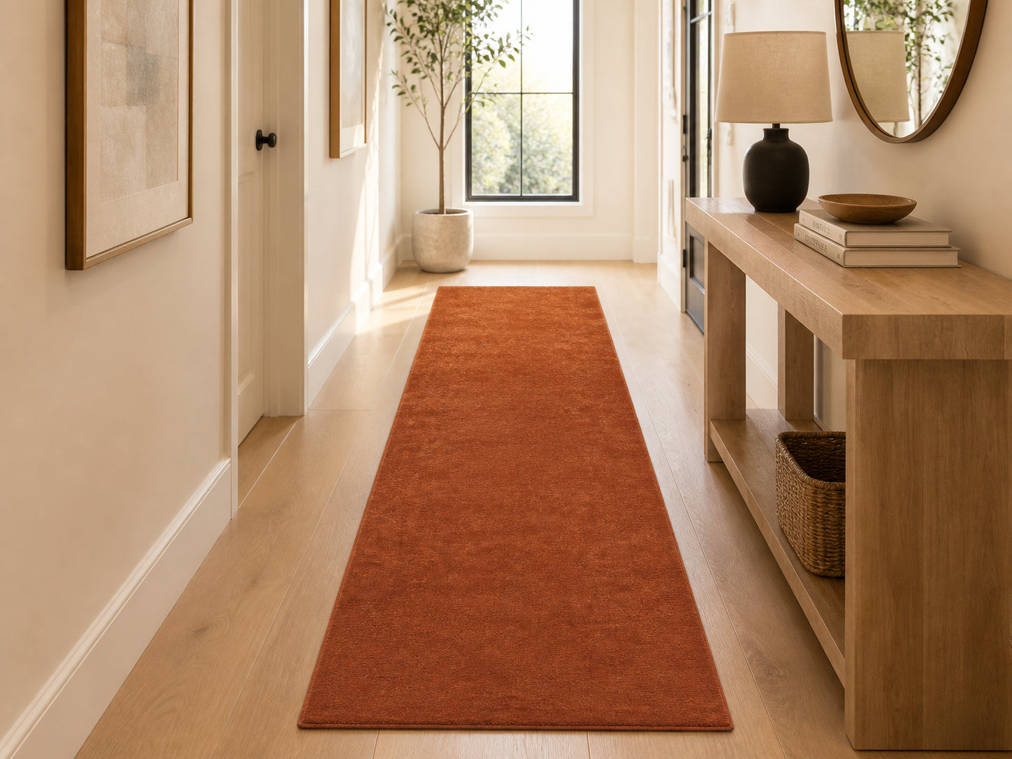 Rug for Living Room, Area Rug for Bedroom, Modern Rug, Solid Color Rust Orange Wool 8x10 Rug, 5x8 Rug,6x9 Rug,9x12 Rug, Baxter Rug   8488889843861