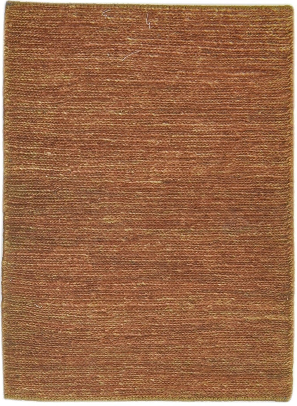 Rust Jute Rug 2' X 3' Modern Hand Knotted Scandinavian Solid Small Carpet   7860702740629