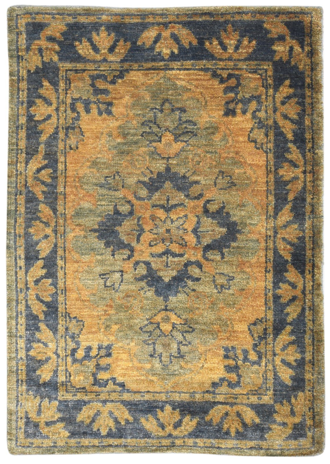 Rust Jute Rug 5X7 Persian Hand Knotted Heriz-Indian Oriental Room Size Carpet   7864404934805