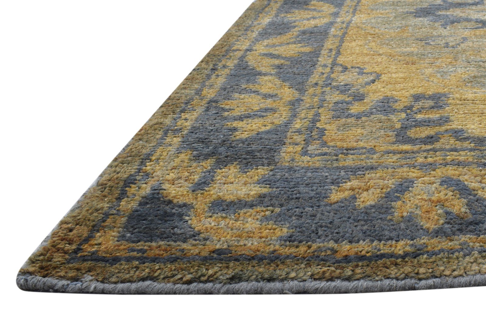Rust Jute Rug 5X7 Persian Hand Knotted Heriz-Indian Oriental Room Size Carpet   7864404934805