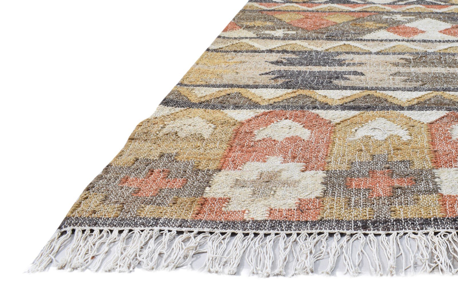 Rust Jute Rug 9' X 10' Tribal Hand Woven Southwestern Modern Large Carpet   7865141100693
