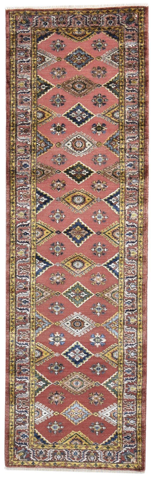 Rust Rayon From Bamboo Rug 3X9 Persian Hand Knotted Nain Oriental Small Runner   7864997249173