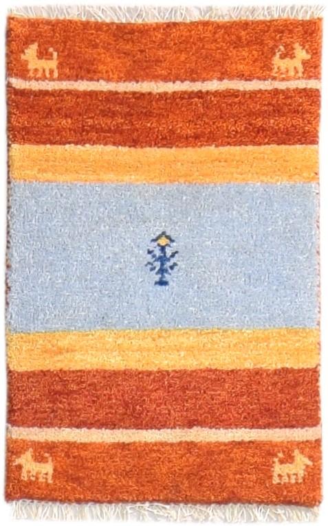 Rust Wool Rug 1' X 2' Southwestern Hand Knotted American Tribal Small Carpet   7865086378133