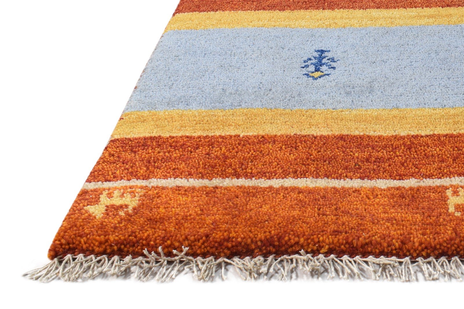 Rust Wool Rug 1' X 2' Southwestern Hand Knotted American Tribal Small Carpet   7865086378133