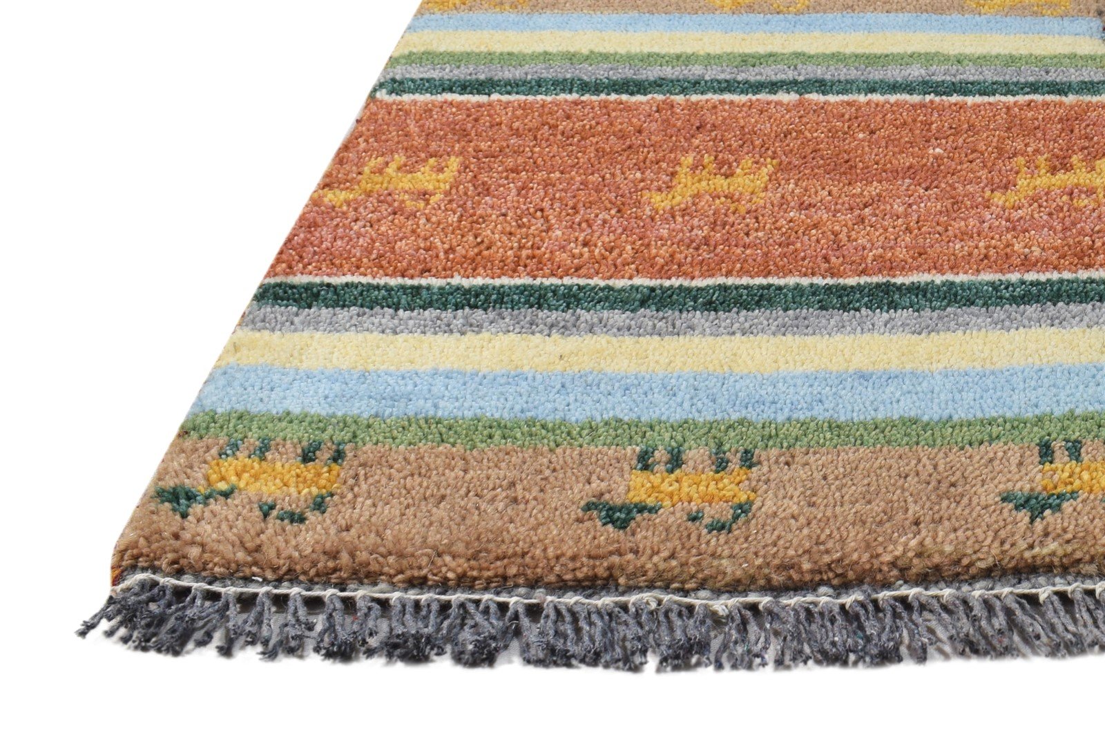 Rust Wool Rug 1' X 2' Southwestern Hand Knotted American Tribal Small Carpet   7864556421269