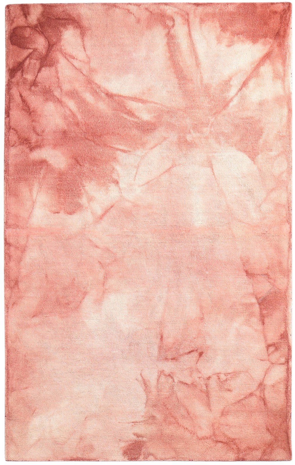 Rust Wool Rug 5' X 8' Modern Hand Tufted Shibori Tie Dye Room Size Carpet   7865258705045