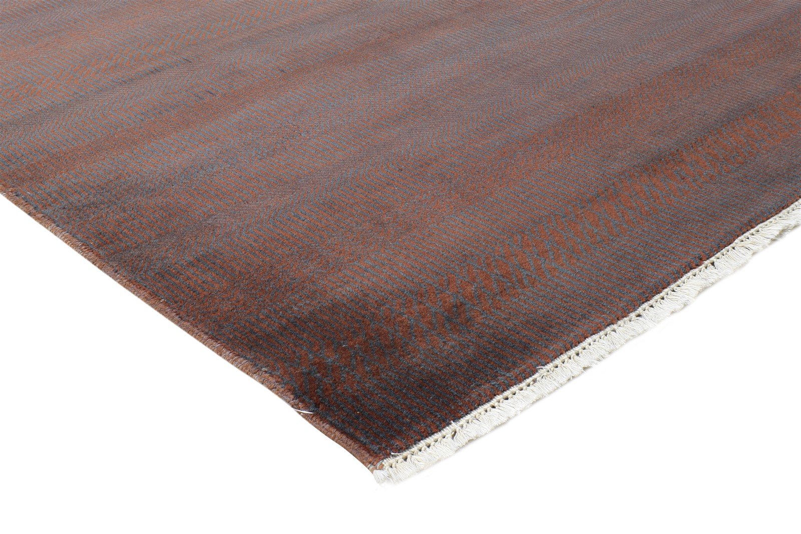 Rust Wool Rug 6' X 9' Modern Hand Knotted Agra Grass Trellis Room Size Carpet   7865149390997